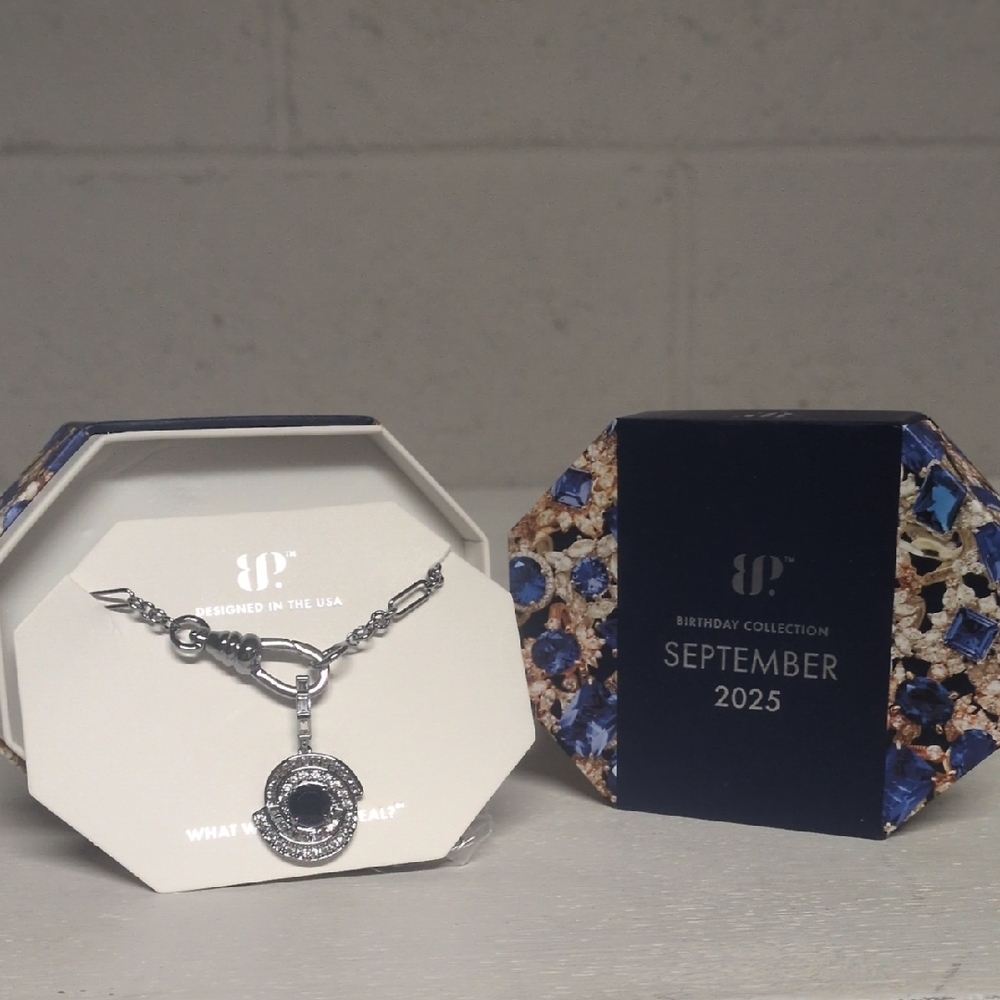 Bomb Party Birthday Collection September 2025 Sapphire Necklace, NWT